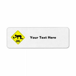 Funny Road Sign   Drunk Student Crossing Return Address Label