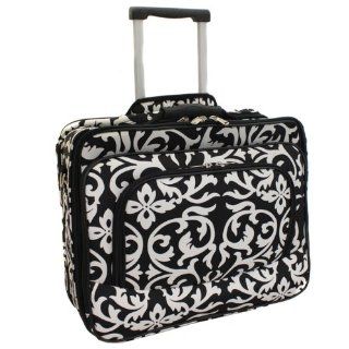 Ladies Damask Rolling Computer Laptop Bag Brief Case    FITS A 13", 14", 15", 16" OR 17" LAPTOP (MEASURED CORNER TO CORNER DIAGONALLY): Computers & Accessories