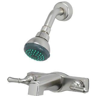 AquaSource Brushed Nickel 2 Handle Tub and Shower Faucet Item# 357058 Model# 3010 501 BN L UPC# 820633986348   Two Handle Tub And Shower Faucets  