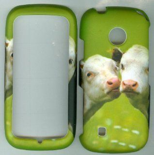 Kiss Cow Love Faceplate Hard Case Protector for Tracfone Straight Talk Lg 505c Lg505c: Cell Phones & Accessories