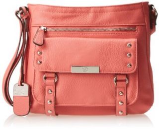 Jessica Simpson Encino Top Zip Cross Body Bag, Coral, One Size Shoes