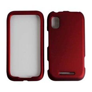 Rubberized Rose Red Protector Case For Motorola MB508: Cell Phones & Accessories