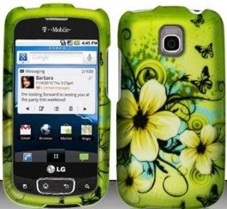 Hawaiian Flowers Hard Snap On Case Cover Faceplate Protector for LG Optimus T P509 T Mobile / LG Phoenix P505 AT&T / LG Thrive P506 AT&T + Free Texi Gift Box: Cell Phones & Accessories