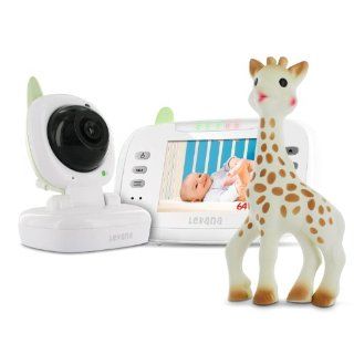 Levana LV TW502 Safe N' See Advanced 3.5 inch Digital Video Wireless Baby Monitor with Talk to Baby Intercom   Bonus Sophie The Giraffe Teether by Vulli Included : Baby