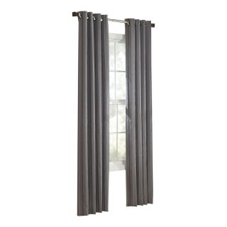 allen + roth City Park 84 in L Striped Slate Grommet Curtain Panel