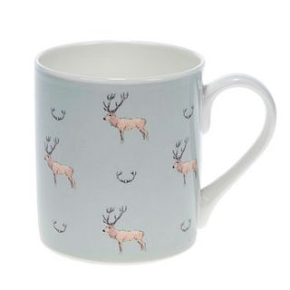 coloured stag and antler china mug by sophie allport