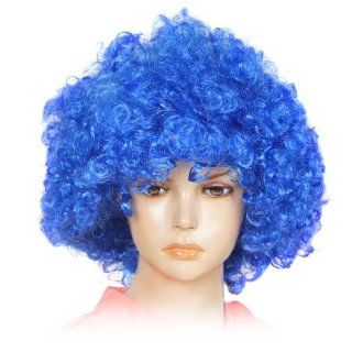 Rosallini Ladies Manmade Funny Hairstyle Hair Dressing Curl Up Party Wig Blue : Hair Replacement Wigs : Beauty