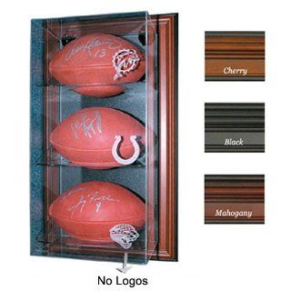 Case Up 3 Football Display Case (No Logo) (Mahogany) : Sports Related Display Cases : Sports & Outdoors