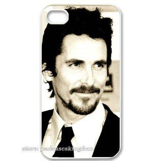Mobile Phone hard case for iPhone 4th with Christian Bale pattern designed by padcaseskingdom: Cell Phones & Accessories