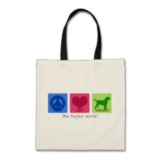 Peace Love Labrador Retriever Bags