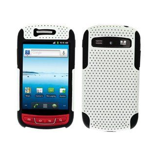 Cell Phone Snap on Cover Fits Samsung R720 Admire Hybrid Case Black TPU White NT MetroPCS: Cell Phones & Accessories