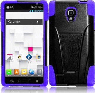 LG Optimus L9 P769 MS769 ( Metro PCS , T Mobile ) Phone Case Accessory Sensational Purple Dual Protection Impact Hybrid Cover with Free Gift Aplus Pouch: Cell Phones & Accessories
