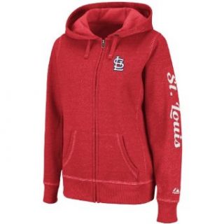 MLB Women's St. Louis Cardinals Steppin' Up Full Zip Marled Fleece Hoodie (Athletic Red Marled, Small) : Sports Fan Sweatshirts : Sports & Outdoors