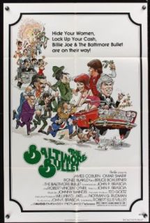 Baltimore Bullet one sheet movie poster '80 James Coburn, Omar Sharif, pool hustling & poker gambling!: Entertainment Collectibles
