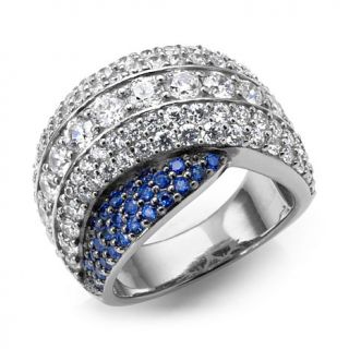 Jean Dousset 2.71ct Absolute™ and Created Sapphire Overlay Wide Band Ring