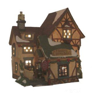 Holiday Time Collectable Porcelain Lighted Christmas House   Collectible Buildings