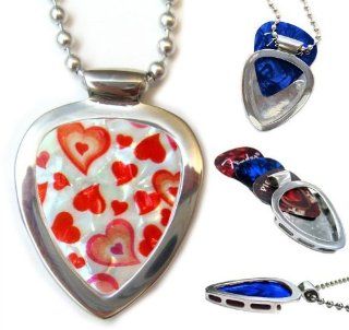Little Hearts Pickbay Guitar Pick Holder Pendant Set for Your Sweetheart pickbay Jewelry