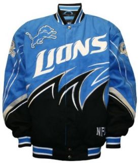 NFL Men's Detroit Lions Slash Jacket (Honolulu Blue/Black, Small) : Sports Fan Outerwear Jackets : Clothing