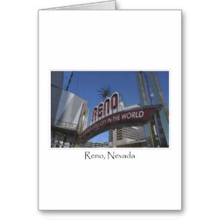 Reno Nevada Biggest Little City in the World Greeting Card