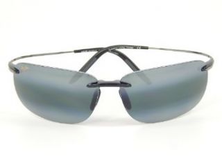 New Maui Jim Olowalu 526 02 Black & Gunmetal/Neutral Grey Polarized Sunglasses: Clothing