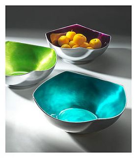 colourful enamelled aluminium bowls by xxxxxxxxxxx