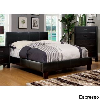 Furniture Of America Furniture Of America Kutty Modern Full Size Padded Leatherette Platform Bed Espresso Size Full