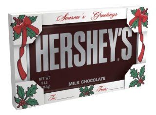 Hershey's Holiday Milk Chocolate Bar, 5 Pound Bar  Candy And Chocolate Multipack Bars  Grocery & Gourmet Food