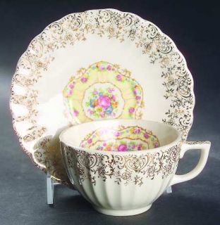 Limoges American Toledo Delight White Flat Cup & Saucer Set, Fine China Dinnerwa