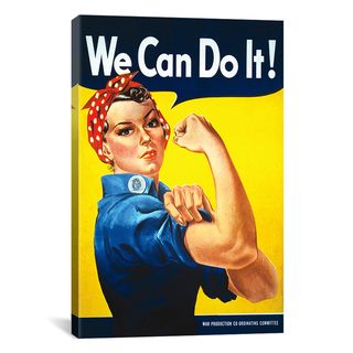 J. Howard Miller We Can Do It  (rosie The Riveter) Poster Canvas Art