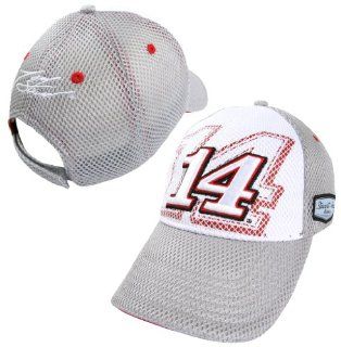 NASCAR Stewart Haas Racing #14 Tony Stewart Mobil 1 Adjustable Grey Draft Hat Cap : Sports Fan Baseball Caps : Sports & Outdoors