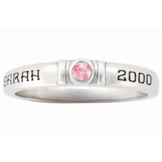 Sterling Silver Simulated Birthstone Irresistible Class Ring by