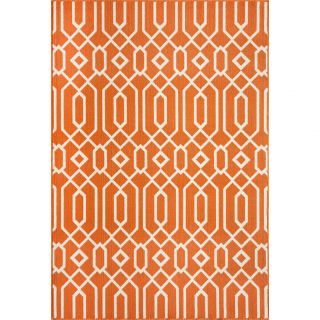 Indoor/outdoor Orange Links Rug (53 X 76)