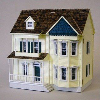 Half Scale Front Opening Victorian Shell Dollhouse Kit: Toys & Games