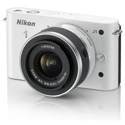 Nikon 1 J1 SLR White Digital Camera w/ 10 30mm VR Lens (Refurbished)