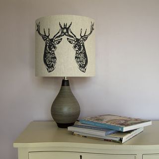 stag duo handmade lampshade by weft bespoke design
