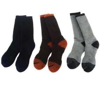 3 Pair Merino Wool Blend Boot Socks with Gift Box —