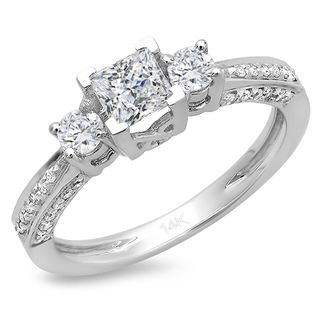 14k White Gold 1ct TDW Diamond Ring (H I, I1 I2) Engagement Rings