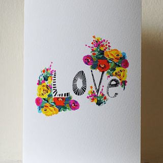 'love' greetings card by kitty mccall