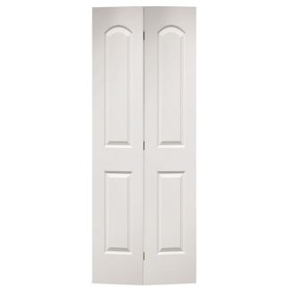 ReliaBilt 2 Panel Round Top Hollow Core Smooth Molded Composite Bifold Closet Door (Common: 80.75 in x 36 in; Actual: 79 in x 35.5 in)