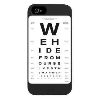 iPhone 5 or 5S Case Black Optometrist Opthamologist Eye Chart: Everything Else