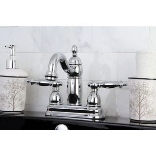 Double Handle Polished Chrome Bathroom Faucet