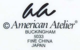 American Atelier Buckingham Salad/Dessert Plate, Fine China Dinnerware   Gold&Pl