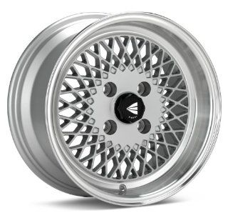 15x7 Enkei ENKEI92 (Silver w/ Machined Lip) Wheels/Rims 4x100 (465 570 4938SP): Automotive