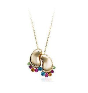 Charm Jewelry Swarovski Element Crystal 18k Gold Plated Multi color Little Feet Necklace Z#2884 Zg4e813d: Jewelry