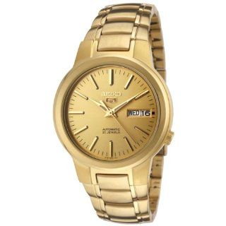 Seiko Men's SNKA10 Seiko 5 Automatic Gold Dial Gold Tone Stainless Steel Watch: Seiko: Watches