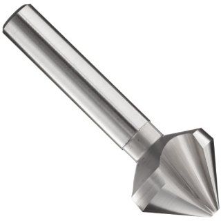Magafor 434 Series Cobalt Steel Single End Countersink, Uncoated (Bright) Finish, 3 Flutes, 82 Degrees, Round Shank, 0.394" Shank Diameter, 0.984" Body Diameter: Industrial & Scientific