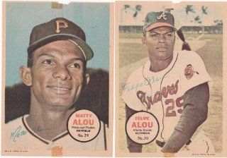 (Felipe Alou) (Matty Alou) 1967 Topps Baseball Poster Inserts (5" x 7") (Baltimore Orioles) (San Francisco Giants) (Atlanta Braves) (Pittsburgh Pirates): Everything Else
