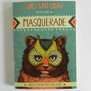 limited edition postcard book 'masquerade' by ruth green design
