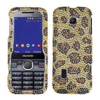 Asmyna HWM570HPCDM113NP Luxurious Dazzling Diamante Bling Case for Huawei Verge   1 Pack   Retail Packaging   Leopard Skin: Cell Phones & Accessories