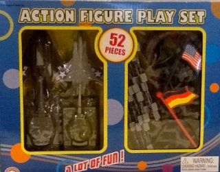 Agglo Action Figure Playset   American & German Military with Tanks and Jets: Toys & Games